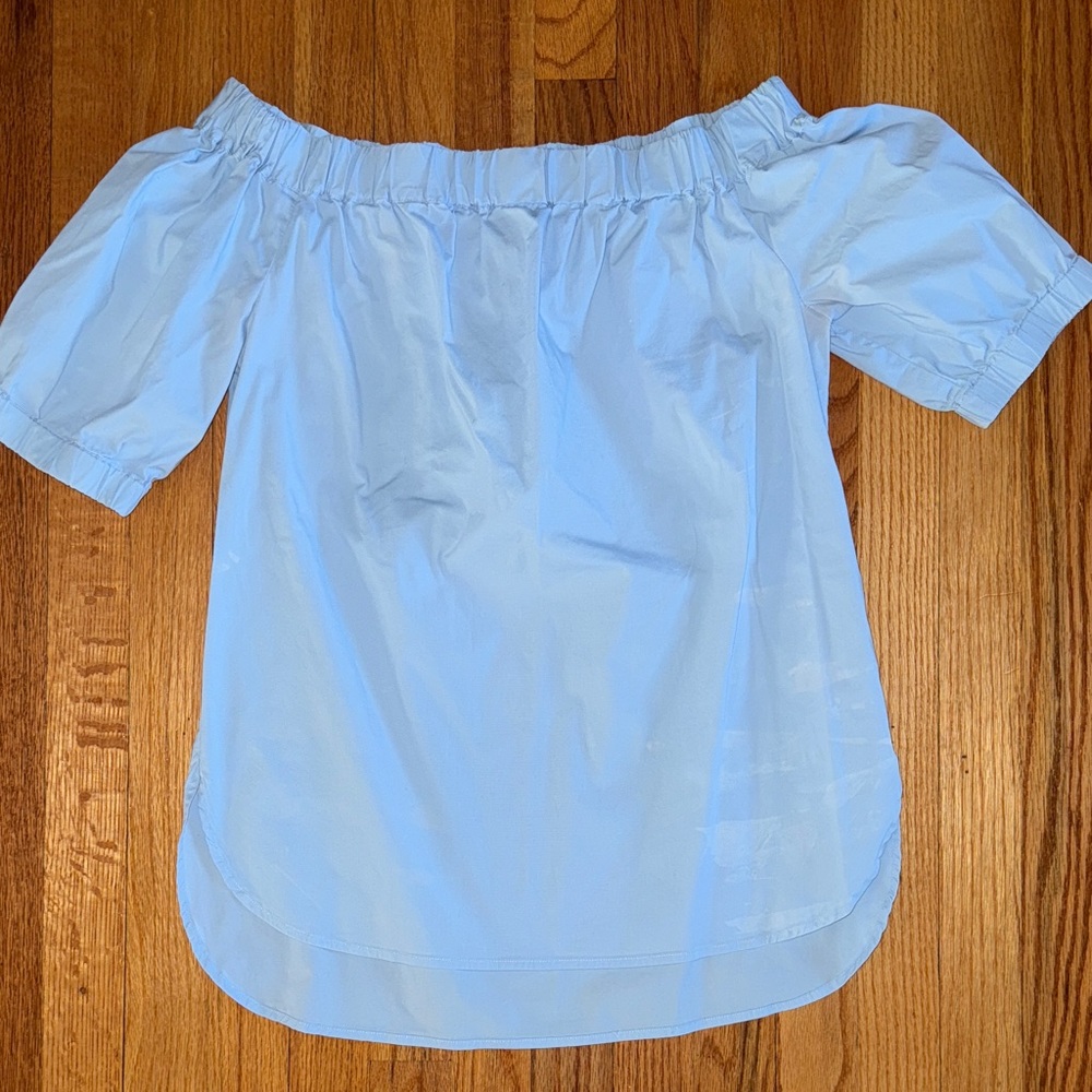 Michael KorsLight Blue Off-Shoulder Women's Top